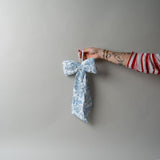 Blue Toile Bow