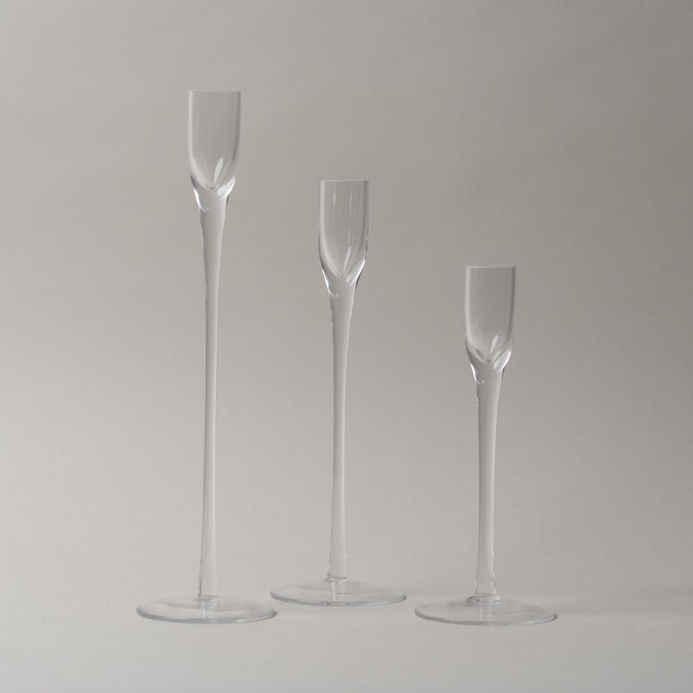 Flute Style Glass Taper Holder