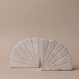 Fanned Marble Bookend Set