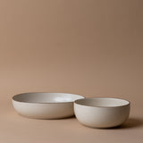 Ceramic Vanilla Bowl with Espresso Detail bowl David Shaw
