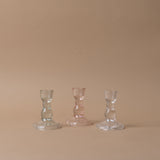 Moulded Glass Candle Holder