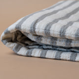 Cotton Stripe Throw Blanket with Fringe