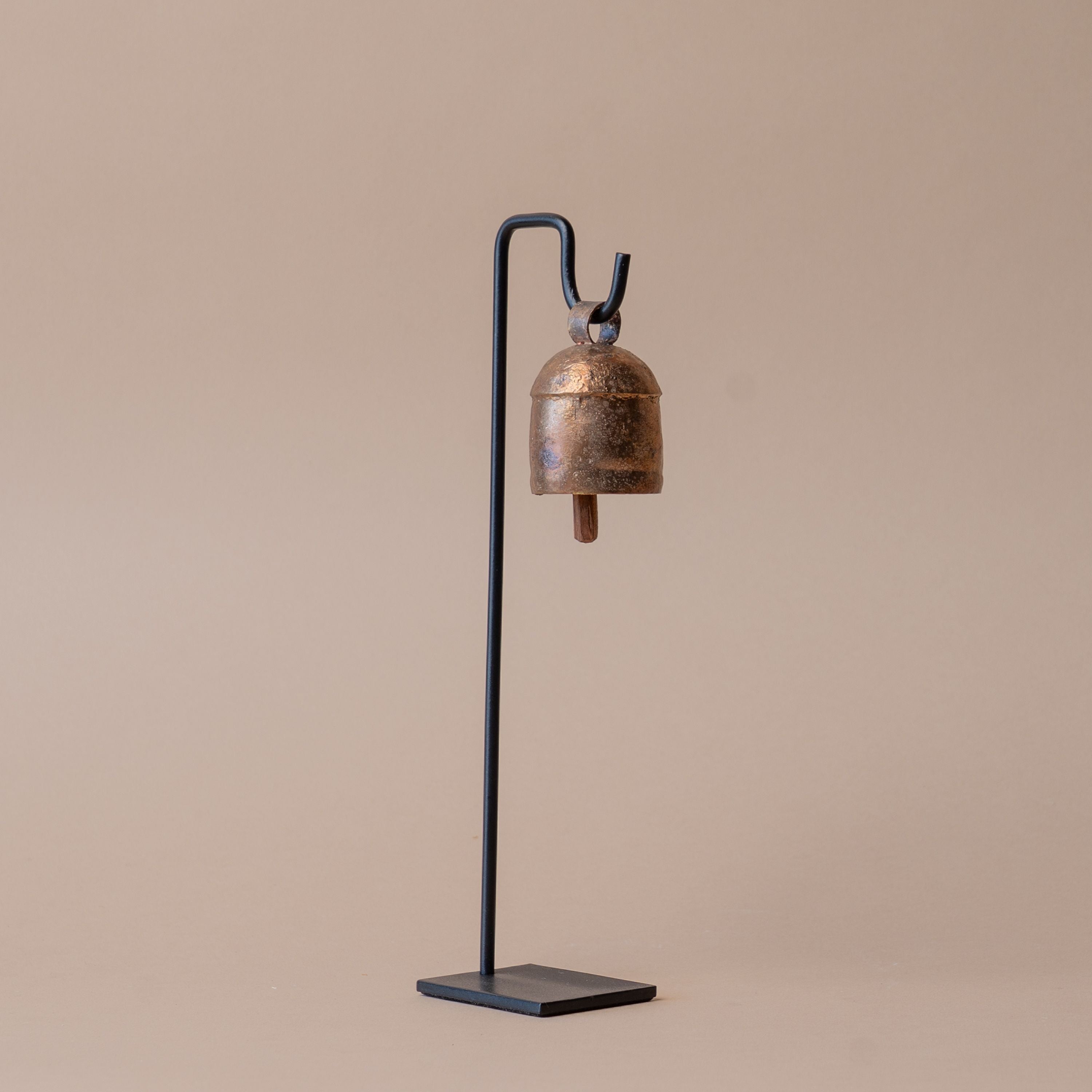 Antiqued Iron Bell on Stand CHRISTMAS 2025 Luxe B Co (Faire) Medium