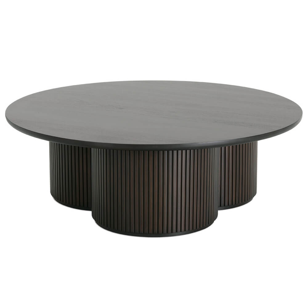 Kindred Fossil Coffee Table - Round Top 4 - a - FURNITURE - Coffee Table - Round Rowe Furniture Godiva Finish