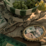 Check Pattern Herbs Enamelled Tray tray Roomytown Inc (Faire)