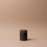 Rustic Pillar Candles candle Old Country Design (ShopZio) Brown