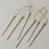 Mercury Glass Icicle Ornament Set