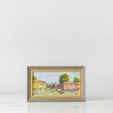 "Summertime Village" Framed Vintage Painting - Rug & Weave