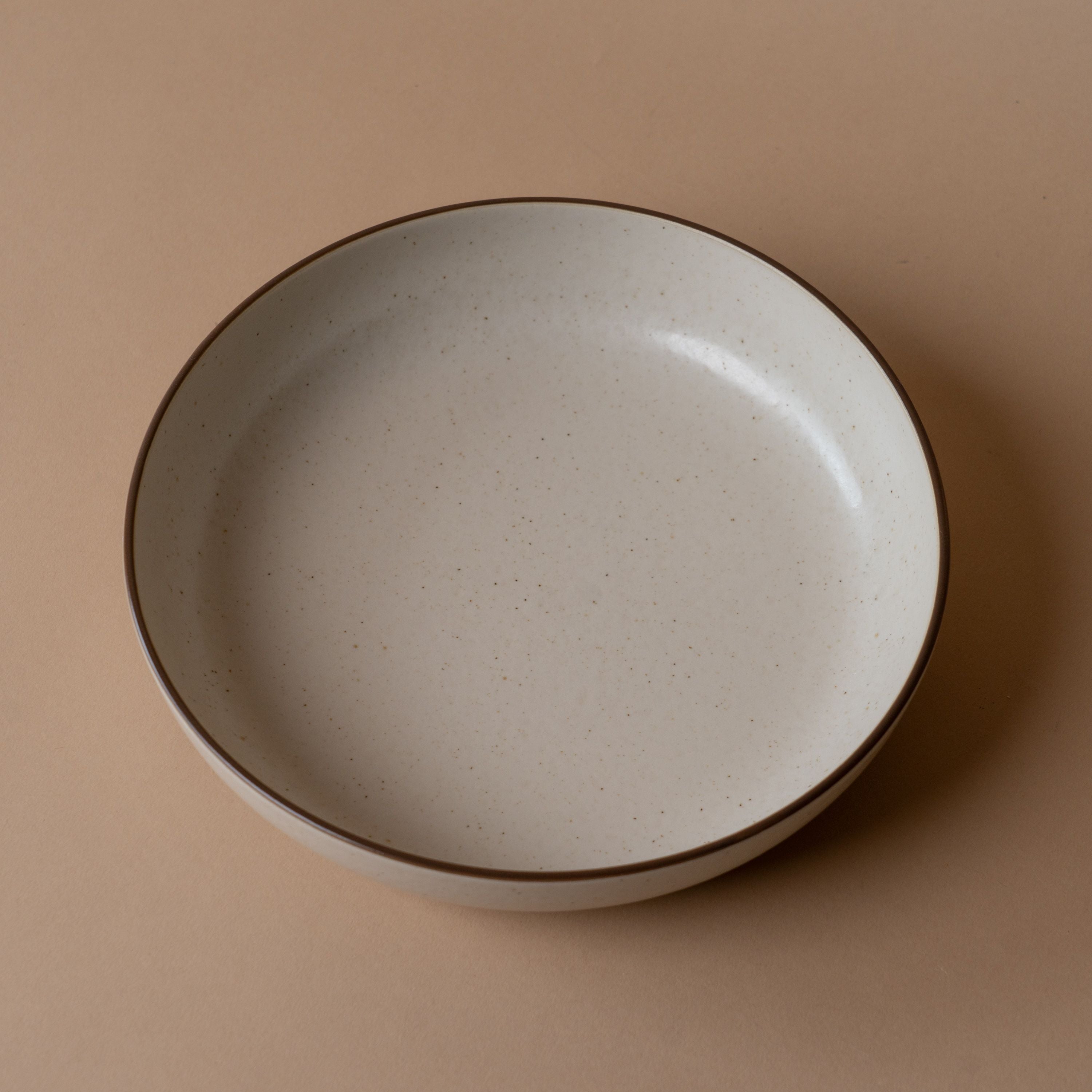 Ceramic Vanilla Bowl with Espresso Detail bowl David Shaw