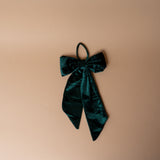 Green Velvet Bow Ornament