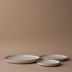 Ceramic Vanilla Plate with Espresso Detail plate David Shaw