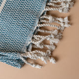 Striped Turkish Hand Towel with Tassel