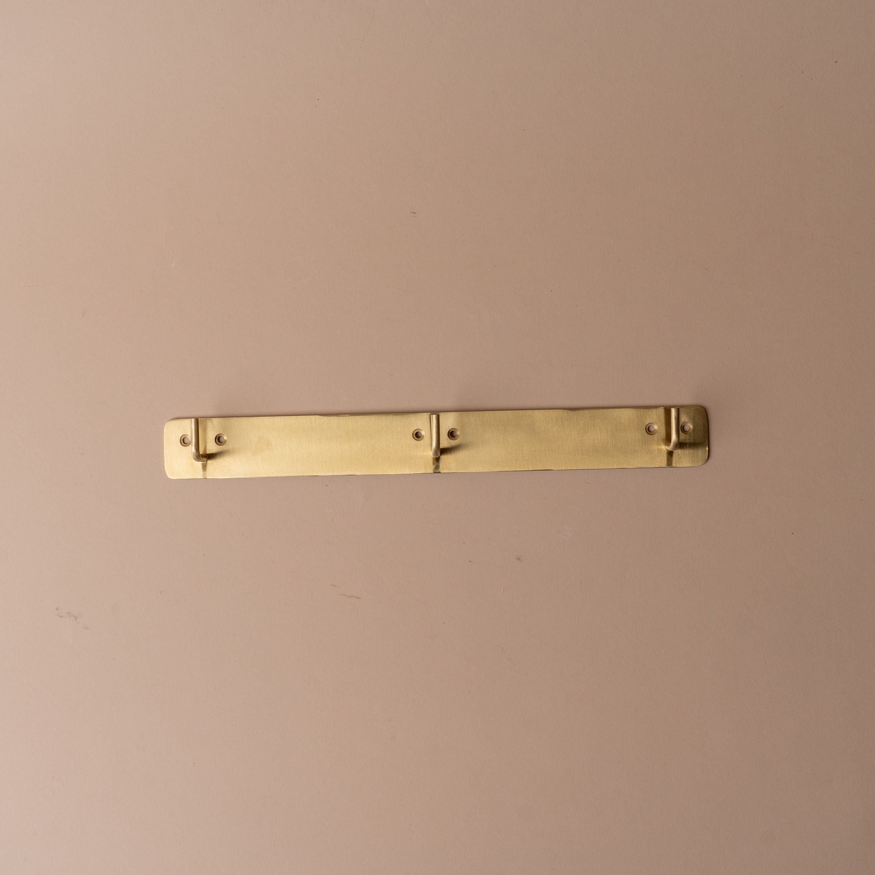 Plated Triple Wall Hook wall hook Fog Linen Work Brass Plate Triple Wall Hook