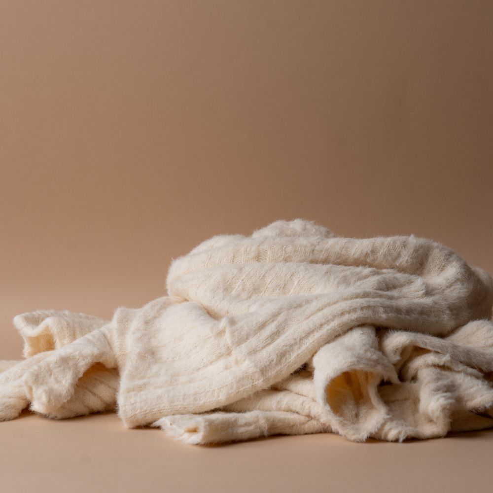 Oat Plush Throw Blanket blanket Indaba