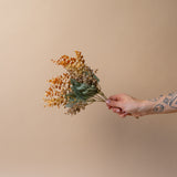 Faux Russet Primrue Eucalyptus Spray faux stem Indaba