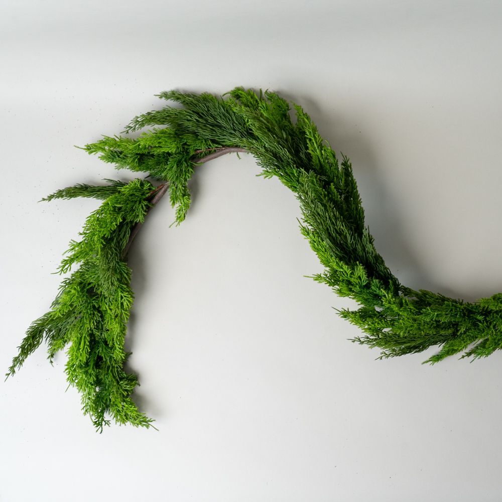 Faux Juniper & Cypress Garland CHRISTMAS 2026 Tri W Imports