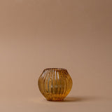 Ridged Glass Taper/Votive Holder