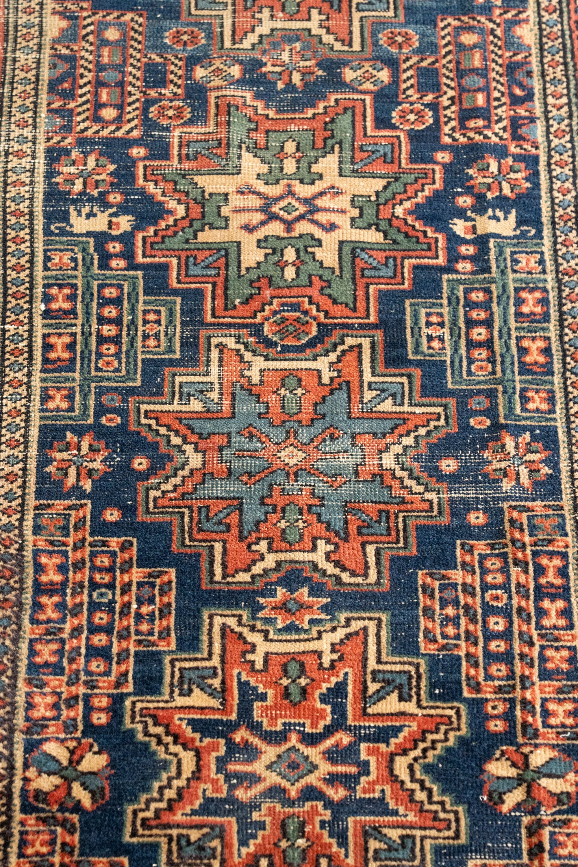 2'8" x 9'8" Vintage Caucasian Rug VINTAGE - rug Rug & Weave Rugs