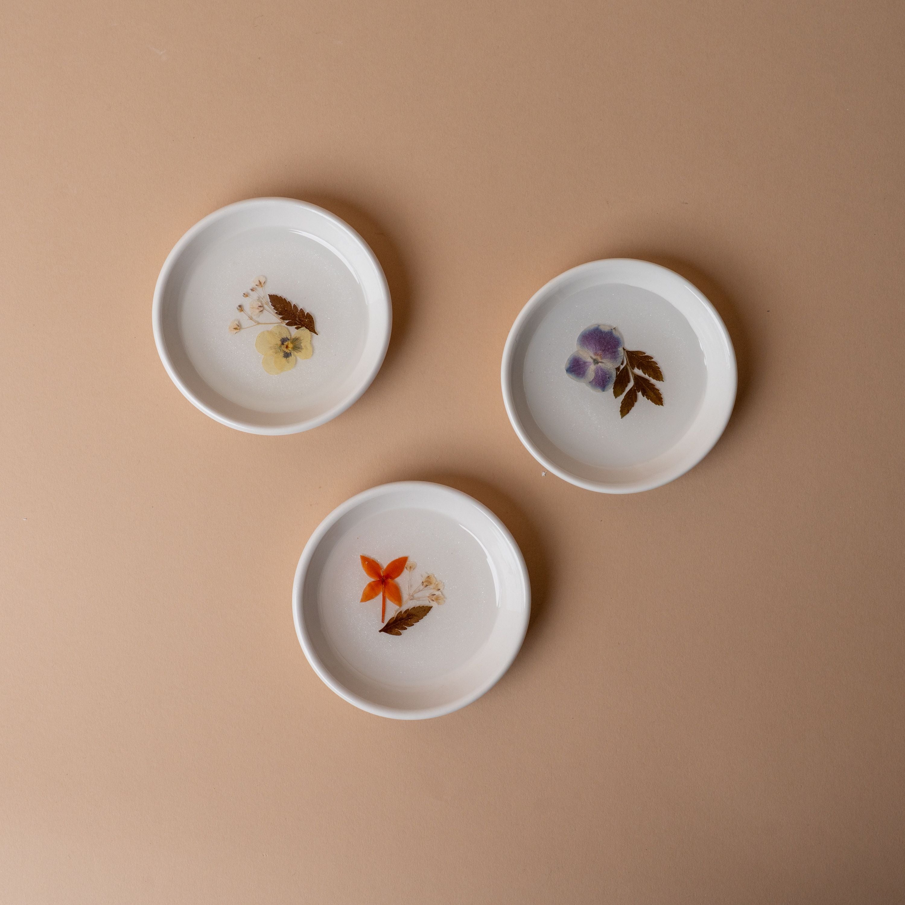 Pressed Floral Ceramic Dish dish West Creek Mercantile (Faire)
