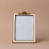 Antiqued Gold Floral Top Frame