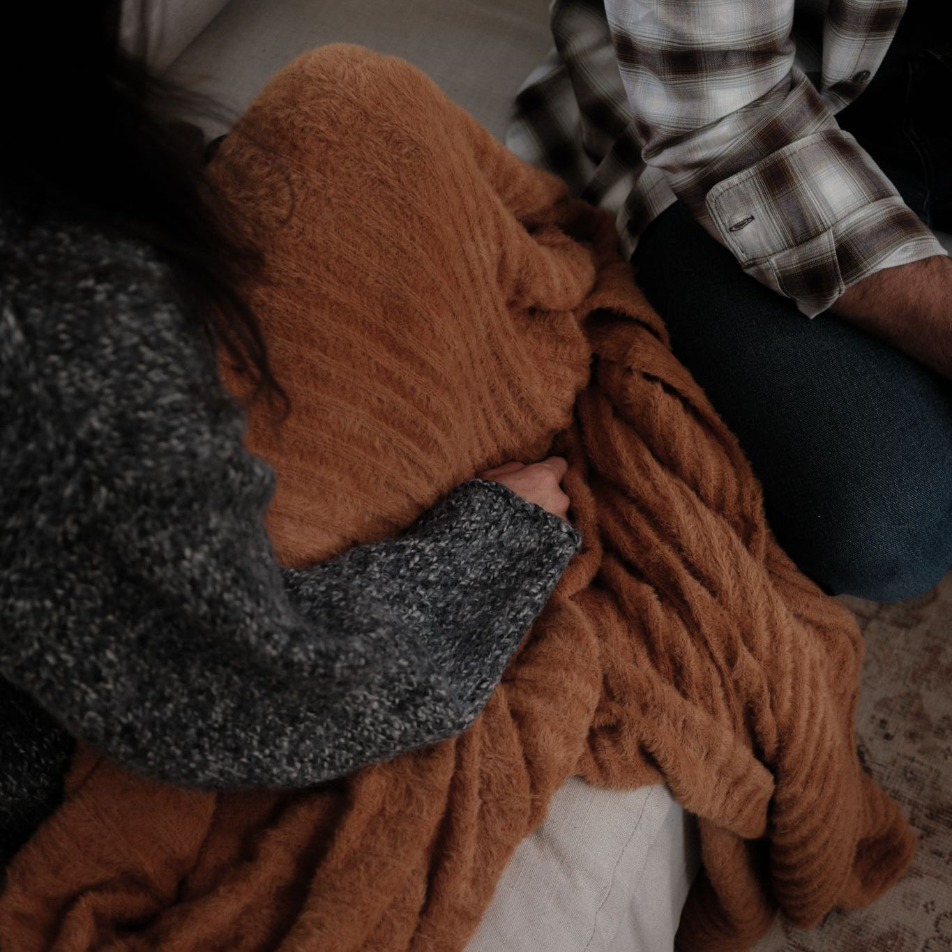 Burnt Caramel Plush Throw Blanket blanket Indaba