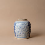 Vintage Blue Floral Ginger Jar - Rug & Weave
