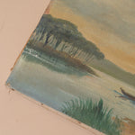 Antique French Landscape Canvas VINTAGE - artwork Rug and Weave