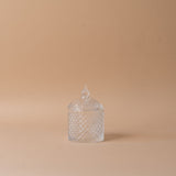 Crystal Glass Storage Jar with Lid storage jar Vagabond Vintage (Faire)