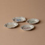 Scalloped Stoneware Mini Bow Dish bowl Creative Co-op (DYA) Blue Bow