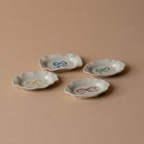 Scalloped Stoneware Mini Bow Dish bowl Creative Co-op (DYA) Blue Bow