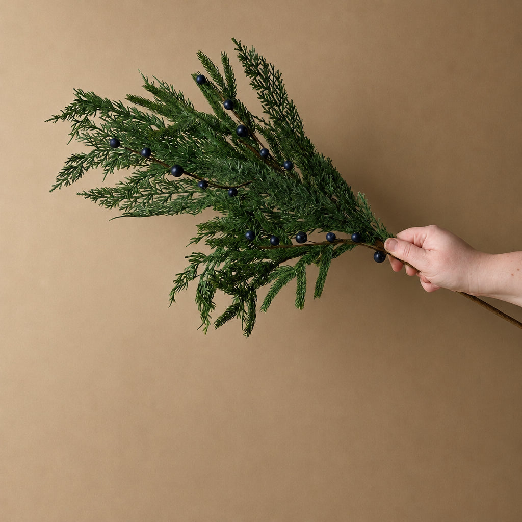 Navy Plum Berry Cypress Stem CHRISTMAS 2026 Luxe B Co (Faire)