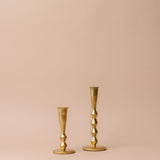 Forged Iron Taper Holder with Gold Finish