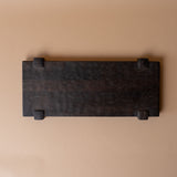 Dark Mango Wood Pedestal Tray