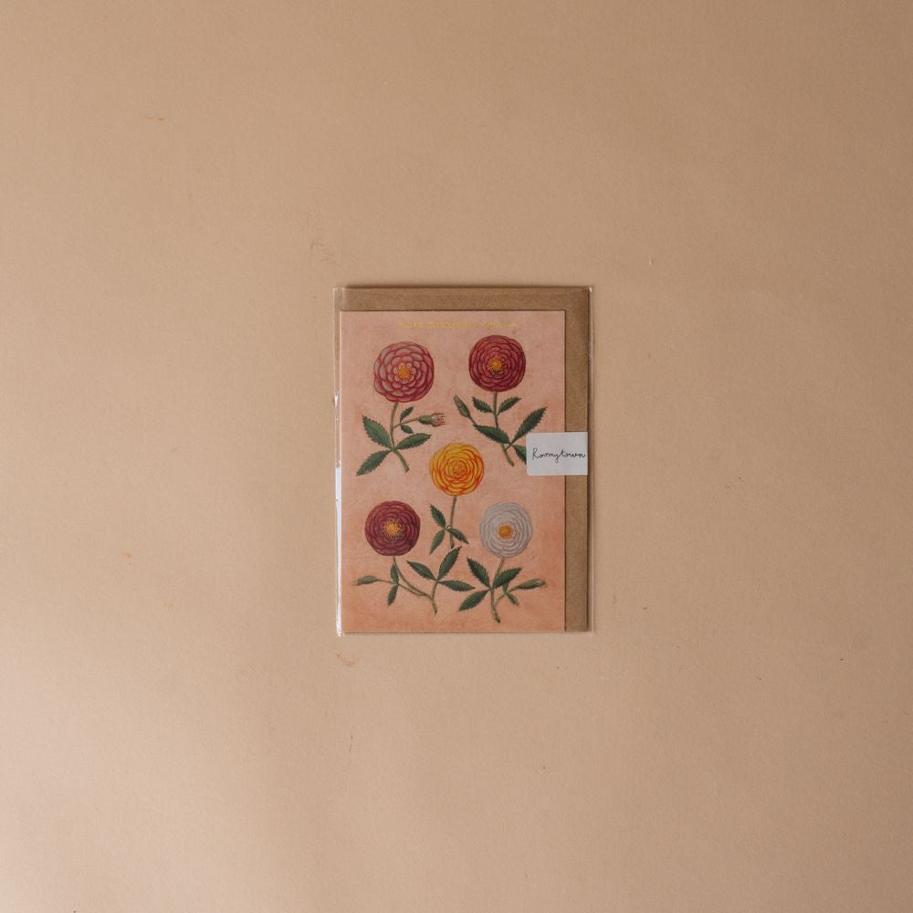 Blooming Flowers Card - Rug & Weave