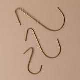 Handmade Brass J Hook wall hook Fog Linen Work