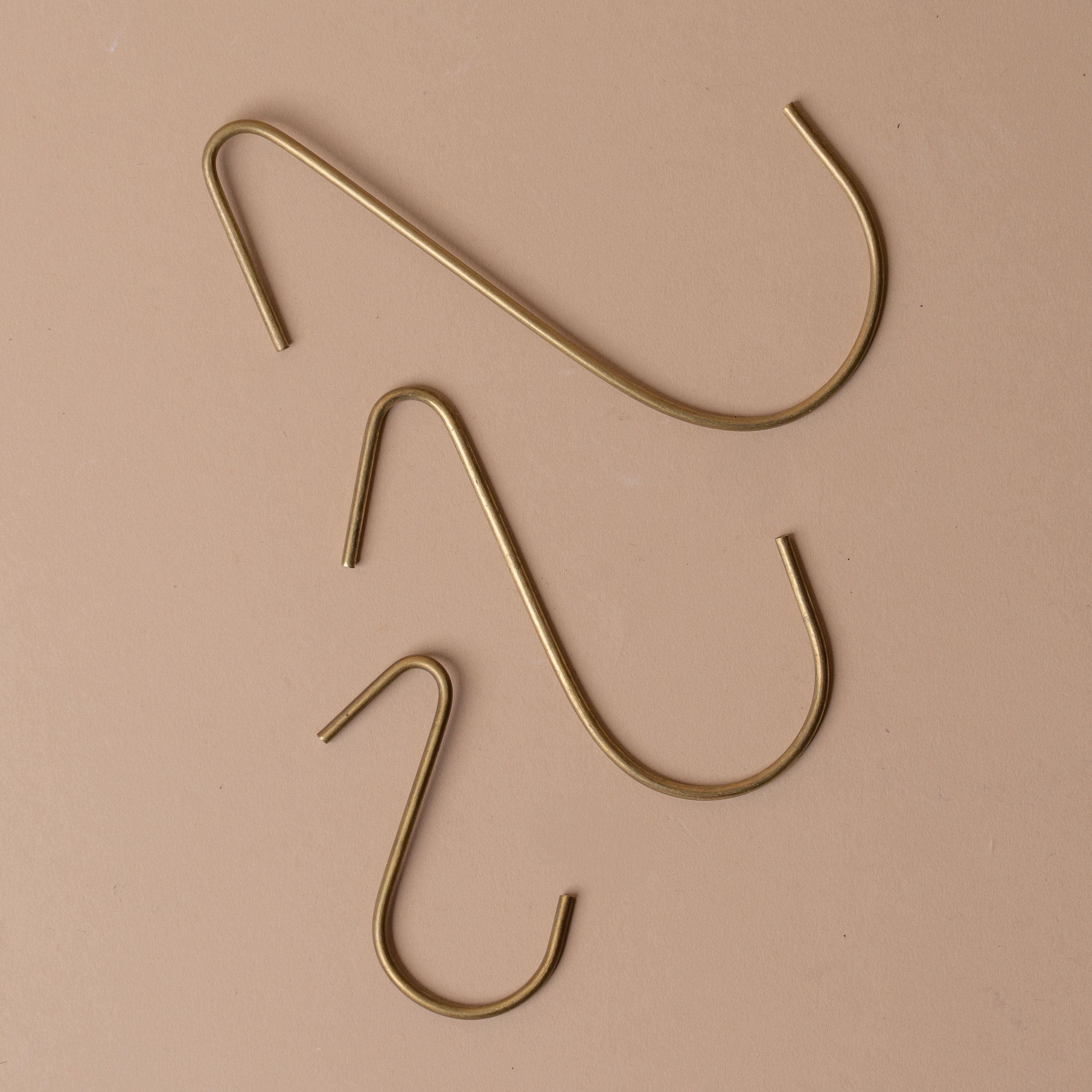 Handmade Brass J Hook wall hook Fog Linen Work