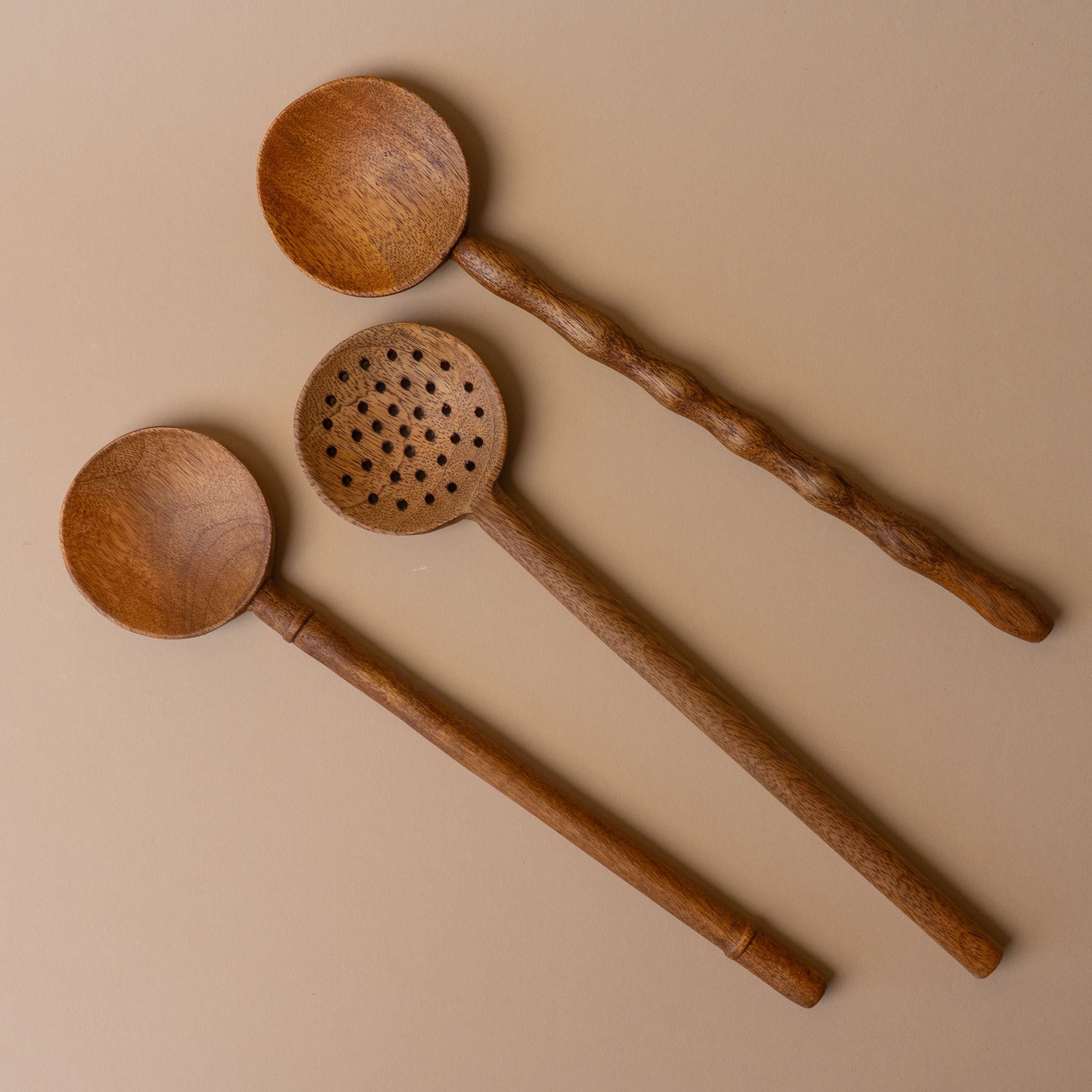 Mango Wood Kitchen Spoon kitchen utensils Luxe B Co (Faire)