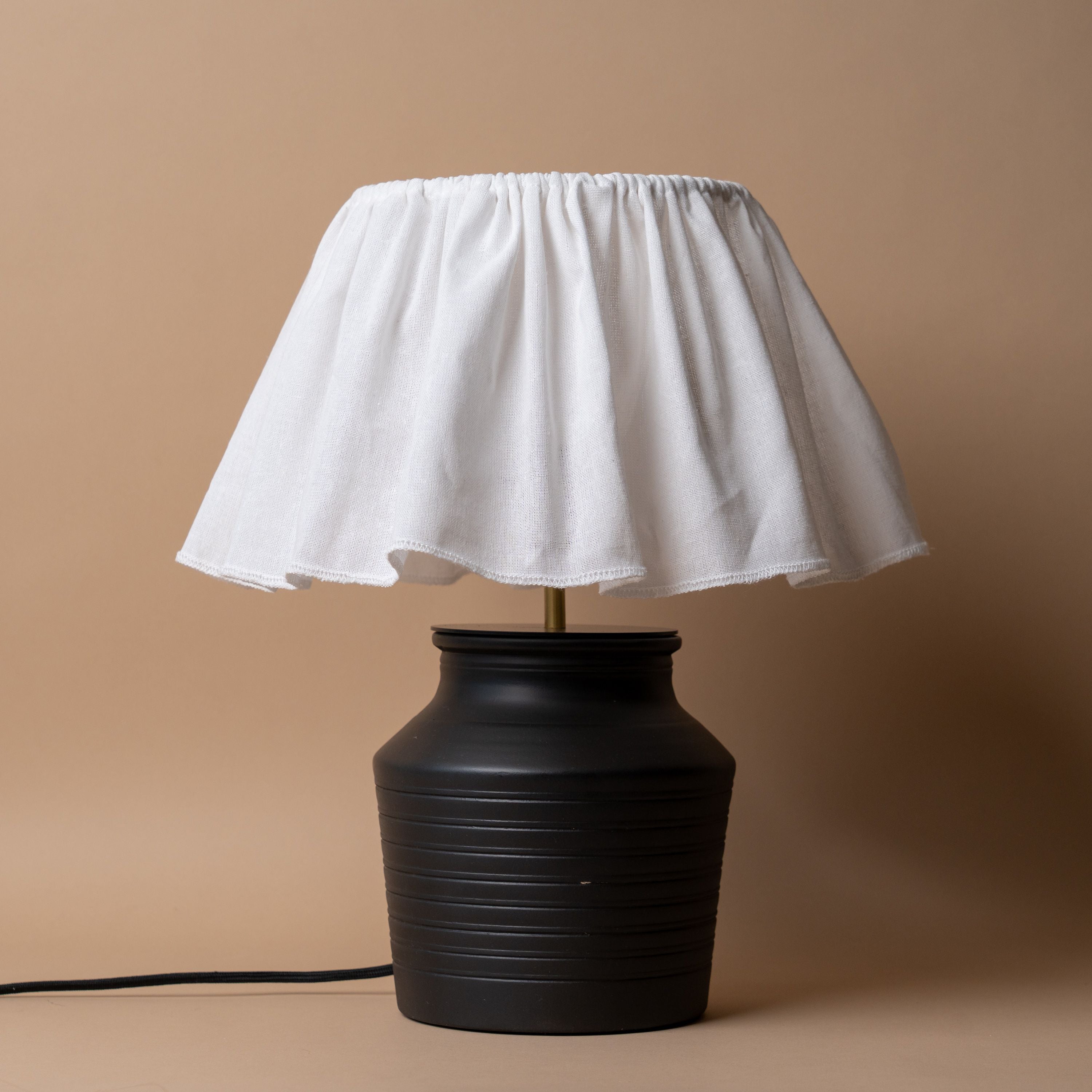 Ridged Ceramic Pleated Table Lamp LIGHITING - table lamp Morel (Faire)