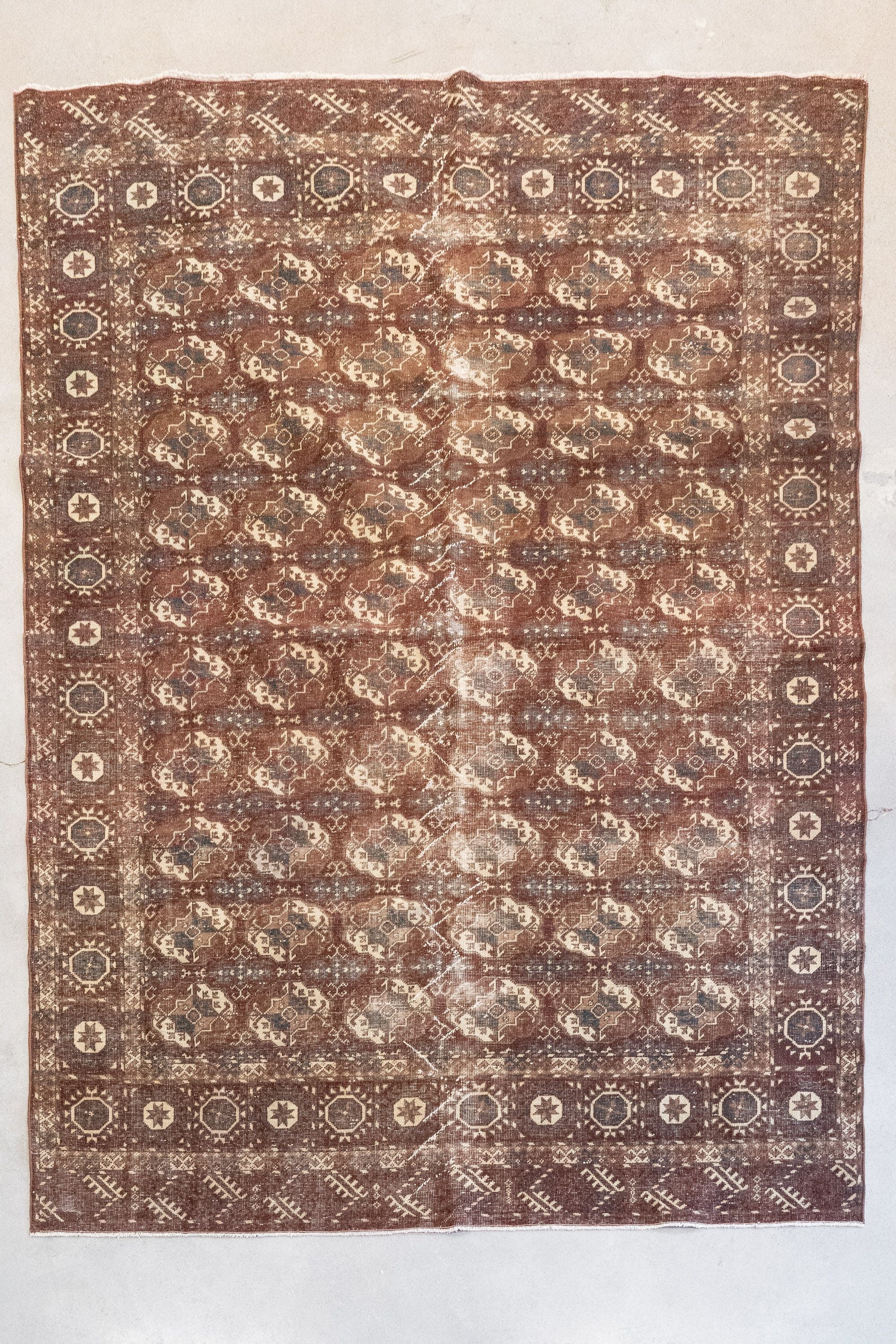 Vintage Turkish Oushak 9'4" x 7'2" VINTAGE - rug Rug & Weave Rugs