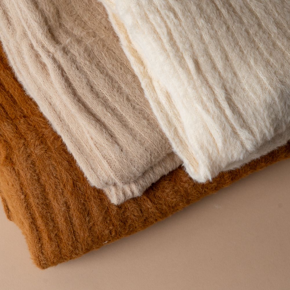Burnt Caramel Plush Throw Blanket blanket Indaba
