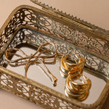 Filigree Mirrored Storage Box