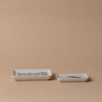 Blue Floral Stoneware Dish - Rug & Weave