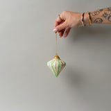 Handmade Paper Mache Ornament  - Diamond Shape