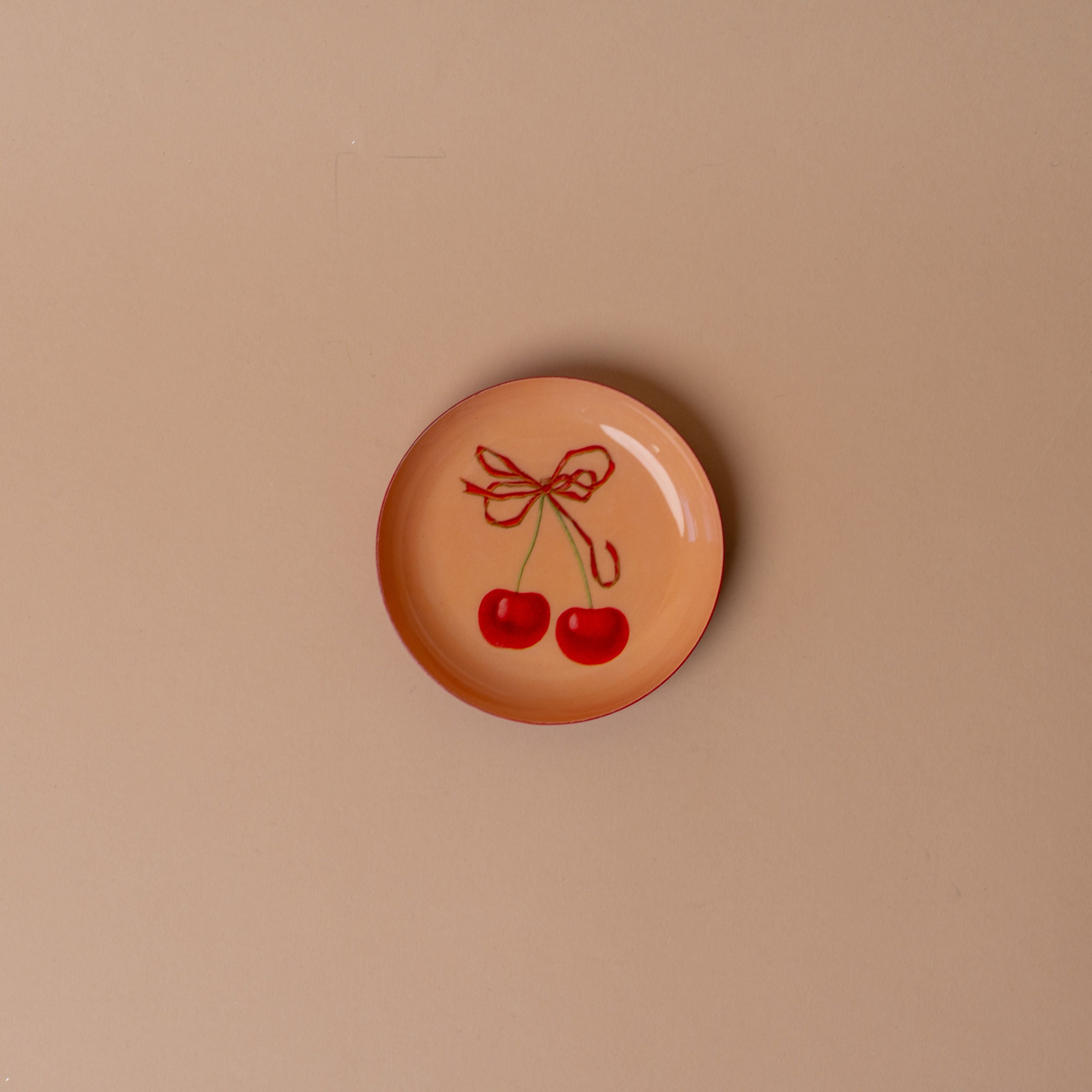 Enamel Cherries Dish