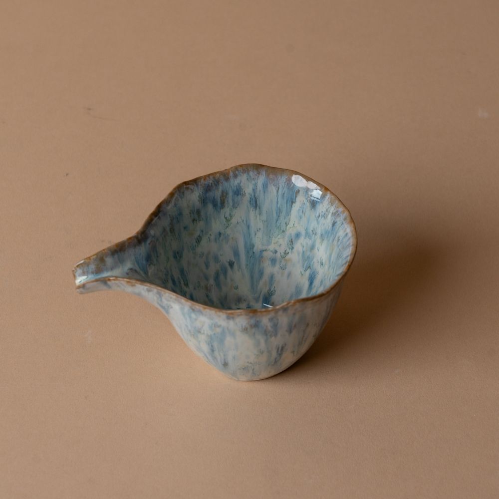 Stoneware Creamer with Blue Reactive Glaze creamer Creative Co-op (DYA)