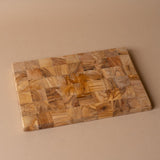 Check Pattern Olive Wood Cutting Board cutting board DANICA (Faire)