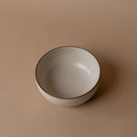 Ceramic Vanilla Bowl with Espresso Detail bowl David Shaw