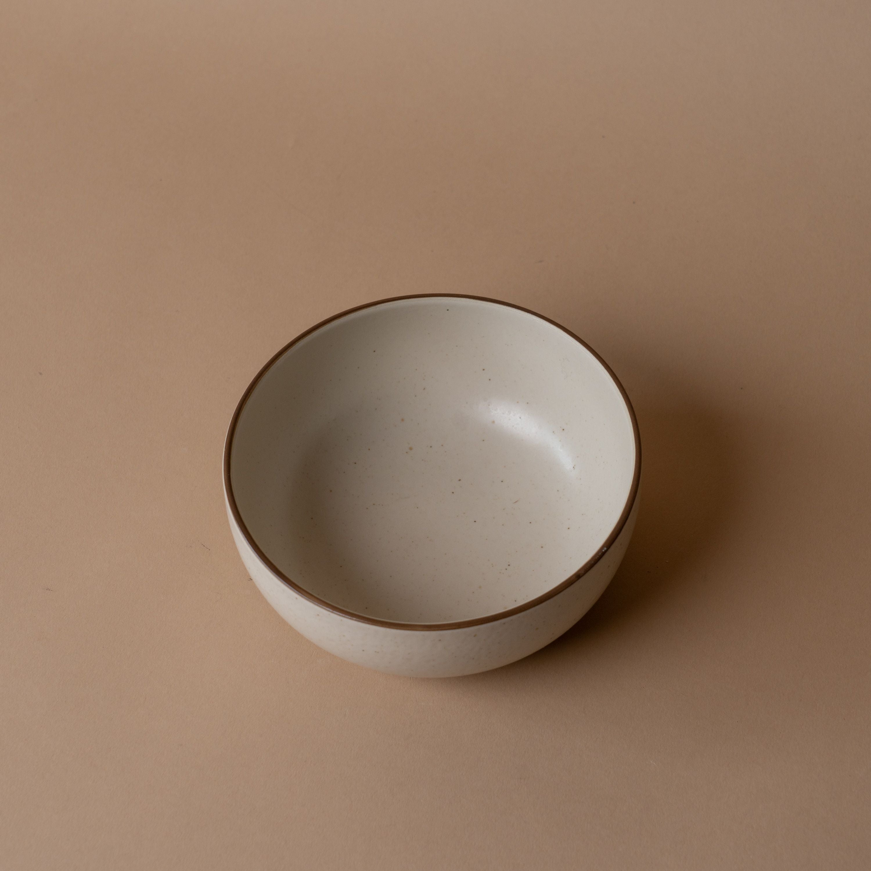 Ceramic Vanilla Bowl with Espresso Detail bowl David Shaw