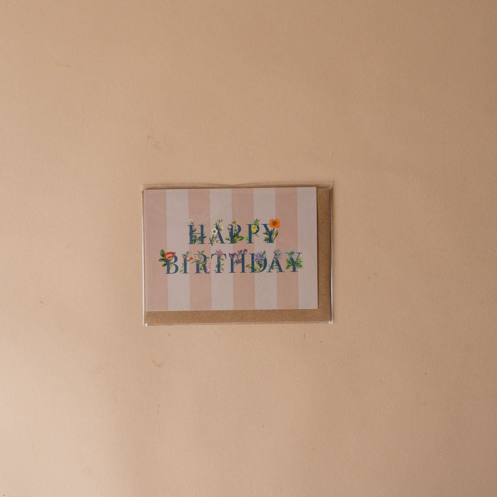 Happy Birthday Flowers Card - Rug & Weave