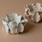 Ceramic Rose Candle Holder candle holder Luxe Lodge (Faire) White